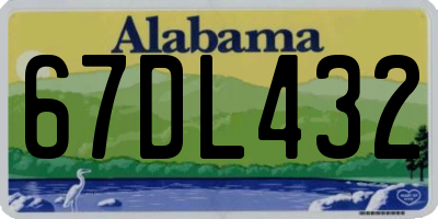 AL license plate 67DL432