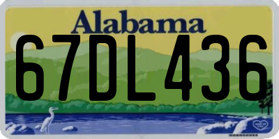 AL license plate 67DL436