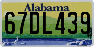 AL license plate 67DL439