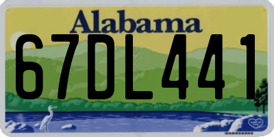 AL license plate 67DL441