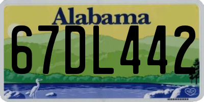 AL license plate 67DL442