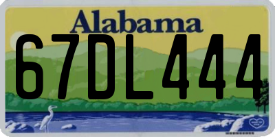 AL license plate 67DL444