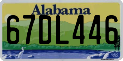 AL license plate 67DL446