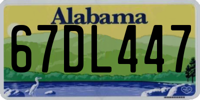 AL license plate 67DL447