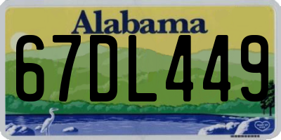AL license plate 67DL449