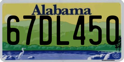 AL license plate 67DL450