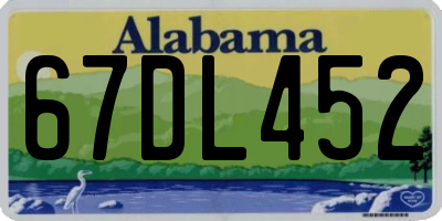 AL license plate 67DL452