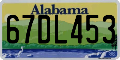 AL license plate 67DL453