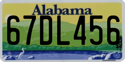 AL license plate 67DL456