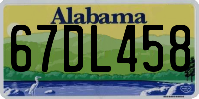 AL license plate 67DL458