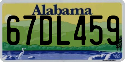 AL license plate 67DL459