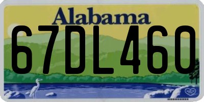 AL license plate 67DL460