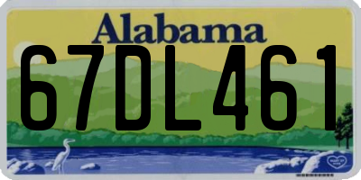 AL license plate 67DL461