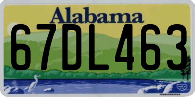 AL license plate 67DL463
