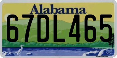 AL license plate 67DL465
