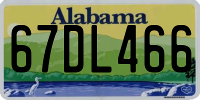 AL license plate 67DL466