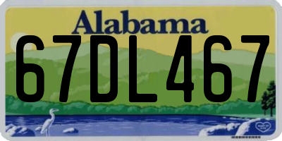 AL license plate 67DL467
