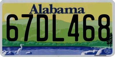 AL license plate 67DL468