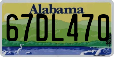 AL license plate 67DL470