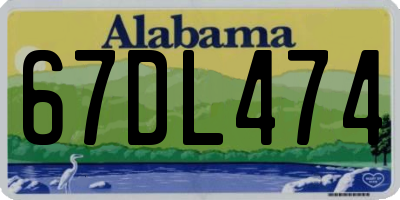 AL license plate 67DL474
