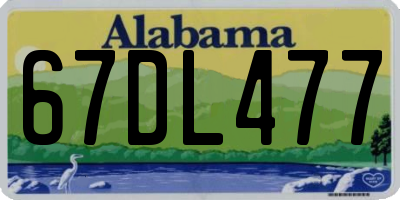 AL license plate 67DL477