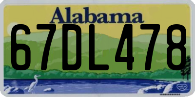 AL license plate 67DL478