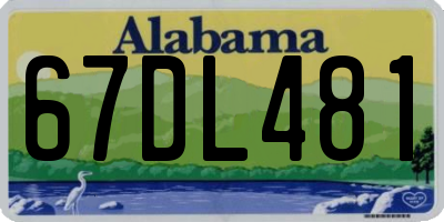 AL license plate 67DL481