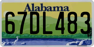 AL license plate 67DL483