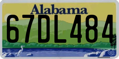 AL license plate 67DL484