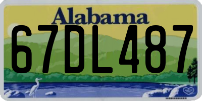 AL license plate 67DL487