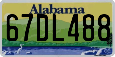 AL license plate 67DL488