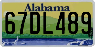 AL license plate 67DL489