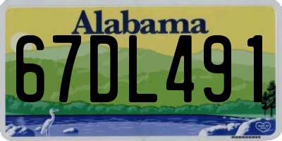 AL license plate 67DL491