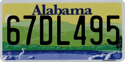 AL license plate 67DL495