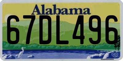 AL license plate 67DL496