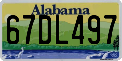 AL license plate 67DL497