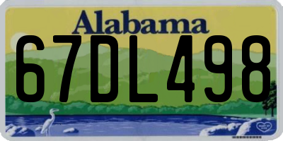 AL license plate 67DL498