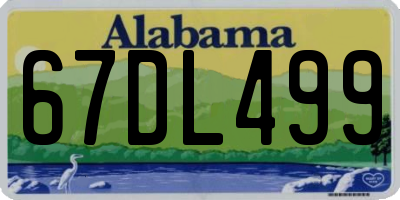 AL license plate 67DL499
