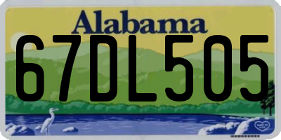 AL license plate 67DL505