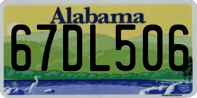 AL license plate 67DL506