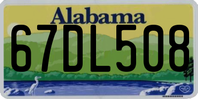 AL license plate 67DL508