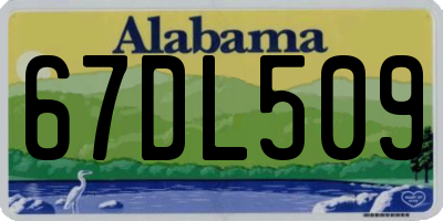 AL license plate 67DL509