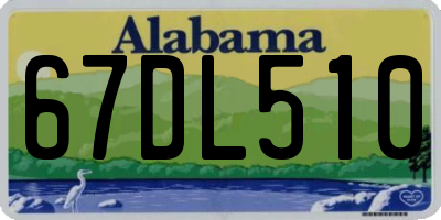 AL license plate 67DL510
