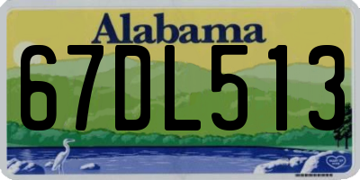 AL license plate 67DL513