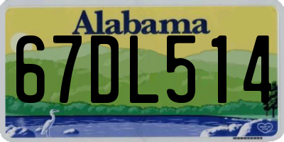 AL license plate 67DL514