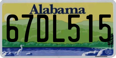 AL license plate 67DL515