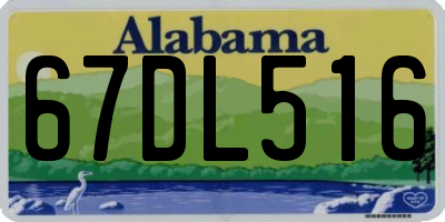 AL license plate 67DL516