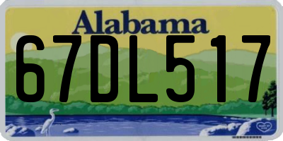 AL license plate 67DL517