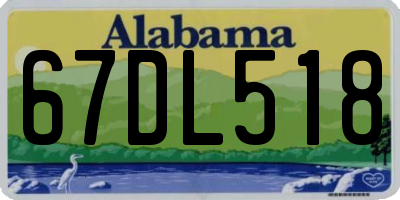 AL license plate 67DL518