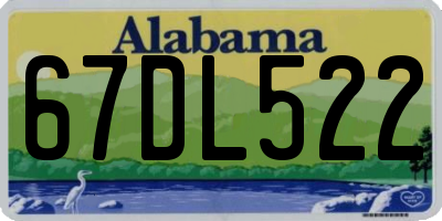 AL license plate 67DL522
